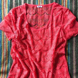 Red Lace T-shirt